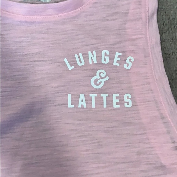 Old Navy Lunges & Lattes workout tank - Picture 2 of 4